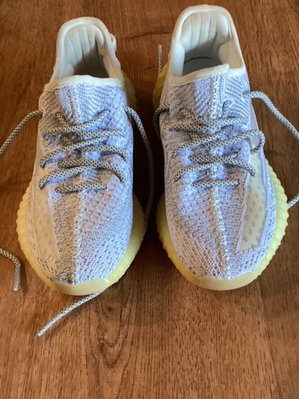 Adidas Yeezy Boost 350 V2 Size 6.5 Womens Lace Up Grey & White Perfect Condition